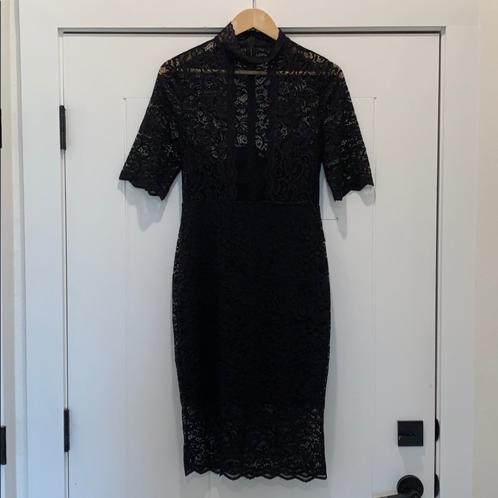 Black lace dress